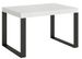 Table à manger moderne blanche et pieds métal anthracite Tiroz 130 cm - Photo n°1