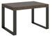 Table à manger moderne bois foncé et pieds métal anthracite Tiroz 130 cm - Photo n°1