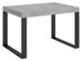 Table à manger moderne gris béton et pieds métal anthracite Tiroz 130 cm - Photo n°1