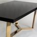 Table à manger design pieds acier doré et plateau miroir noir Oliva 200 cm - Photo n°8