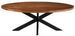 Table à manger ovale bois acacia marron L 210 cm - Photo n°2