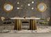 Table à manger ovale design marbre blanc et pied acier doré mat Mensa 200 cm - Photo n°2