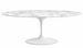 Table à manger ovale TULIPE - Plateau en marbre – Pied central en métal – Fabrication italienne haut de gamme - Photo n°1