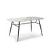 Table a manger ovale - Verre marbré blanc et noir - L 160 x P 90 x 76,5 cm - SALINA - Photo n°1