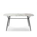 Table a manger ovale - Verre marbré blanc et noir - L 160 x P 90 x 76,5 cm - SALINA - Photo n°2