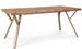 Table à manger plateau bois d'acacia et pieds acier doré mat Dinka 180 cm - Photo n°1