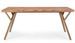 Table à manger plateau bois d'acacia et pieds acier doré mat Dinka 180 cm - Photo n°2