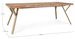 Table à manger plateau bois d'acacia et pieds acier doré mat Dinka 220 cm - Photo n°5