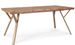 Table à manger plateau bois d'acacia et pieds acier doré mat Dinka 220 cm - Photo n°1