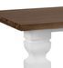 Table à manger provençale bois massif de mindi blanc et marron Kirest 200 cm - Photo n°4