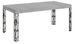 Table à manger rectangulaire 180 cm gris béton et pieds métal gris foncé Gisa - Photo n°1