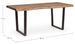 Table à manger rectangulaire 8 places en bois d'acacia sur 2 pieds acier noir Kadone 180 cm - Photo n°7