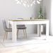 Table à manger rectangulaire bois blanc et chêne Sonoma Modra 140 cm - Photo n°6