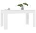 Table à manger rectangulaire bois blanc mat Modra 140 cm - Photo n°1
