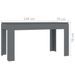 Table à manger rectangulaire bois gris brillant Modra 140 cm - Photo n°5