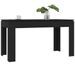 Table à manger rectangulaire bois noir brillant Modra 140 cm - Photo n°1