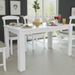Table à manger rectangulaire bois blanc Dimer 140 cm - Photo n°4