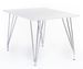 Table à manger rectangulaire bois blanc mat et acier chromé Diza 120 cm - Photo n°1