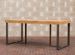 Table à manger rectangulaire bois clair et pieds métal gris foncé April 160 cm - Photo n°1