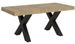Table à manger rectangulaire bois clair et pieds métal gris foncé Tsara 160 cm - Photo n°1