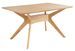 Table à manger rectangulaire bois d'hévéa finition en chêne Klerg - Photo n°1
