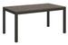Table à manger rectangulaire bois foncé et métal anthracite Evy 130 cm - Photo n°1