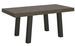 Table à manger rectangulaire bois foncé et pieds métal anthracite Bidy 180 cm - Photo n°1