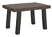 Table à manger rectangulaire bois foncé et pieds métal anthracite Bidy 130 cm - Photo n°1