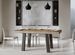 Table à manger rectangulaire bois foncé et pieds métal anthracite Bidy 160 cm - Photo n°1