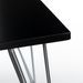 Table à manger rectangulaire bois noir mat et acier chromé Diza 120 cm - Photo n°3