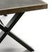 Table à manger rectangulaire ciment et pieds métal noir 200 cm - Photo n°4