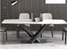 Table à manger rectangulaire effet marbre blanc et acier noir Ivania 160 cm - Photo n°3