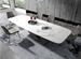 Table à manger rectangulaire effet marbre blanc et acier noir Ivania 160 cm - Photo n°4