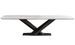 Table à manger rectangulaire effet marbre blanc et acier noir Ivania 160 cm - Photo n°2