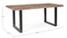 Table à manger rectangulaire en bois d'acacia sur 2 pieds acier noir Natty 180 cm - Photo n°6