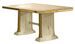 Table à manger rectangulaire extensible bois vernis laqué brillant beige et blanc Vinza 185 à 230 cm - Photo n°1