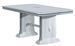 Table à manger rectangulaire extensible bois vernis laqué brillant blanc et gris Vinza 185 à 230 cm - Photo n°1