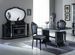 Table à manger rectangulaire extensible bois vernis laqué brillant noir et gris Vinza 185 à 230 cm - Photo n°4