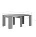 Table console extensible carrée gris brillant 90/133/175 cm Lamio - Photo n°8
