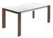 Table à manger rectangulaire extensible Katina L 180/235 cm - Plateau en porcelaine blanc et pieds noyer - Photo n°5