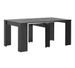 Table console extensible carrée noir brillant 90/133/175 cm Lamio - Photo n°2