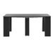 Table console extensible carrée noir brillant 90/133/175 cm Lamio - Photo n°3