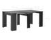 Table console extensible carrée noir brillant 90/133/175 cm Lamio - Photo n°8