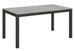Table à manger rectangulaire gris béton et métal anthracite Evy 130 cm - Photo n°1