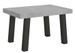 Table à manger rectangulaire gris béton et pieds métal anthracite Bidy 130 cm - Photo n°1