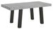 Table à manger rectangulaire gris béton et pieds métal anthracite Bidy 160 cm - Photo n°1