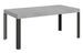 Table à manger rectangulaire gris béton et pieds métal gris foncé Liva 180 cm - Photo n°1