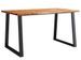 Table à manger rectangulaire industrielle Gaby - Plateau bois d'acacia et pieds en acier noir - Photo n°1