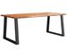 Table à manger rectangulaire industrielle Gaby - Plateau bois d'acacia et pieds en acier noir - Photo n°1