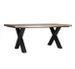 Table à manger rectangulaire manguier massif clair et pieds métal noir Munky - Photo n°2